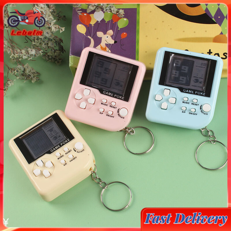 Lebalm【Ready Stock】Mini Handheld Electronic Game Toy Multicolor Cute Key Chain Pendant Nostalgic Toy