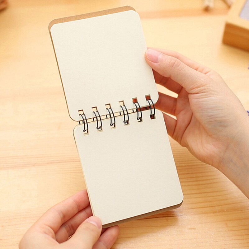 Sổ CuộN Dòng Thời Tiết Mini A7 60 Tờ Sổ Xoắn Ốc Bỏ Túi Trống Đơn Giản Cho Học Sinh