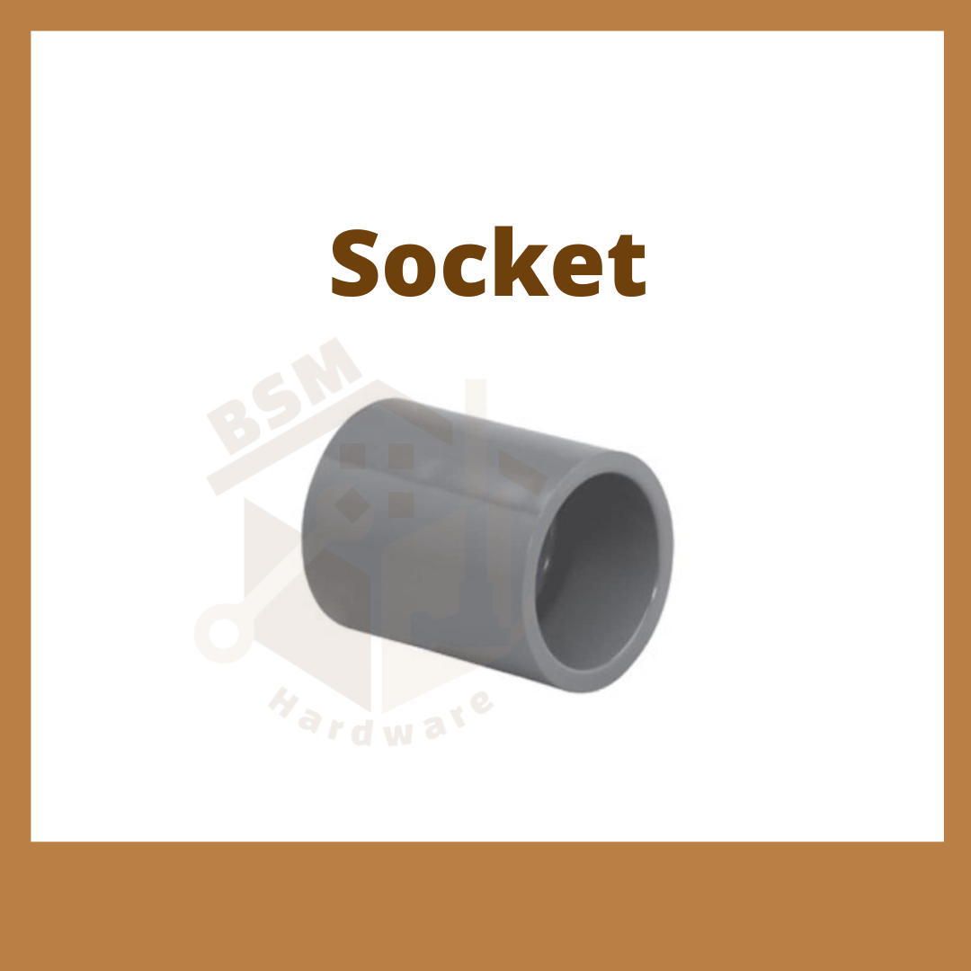 BSM PVC Pipe Joint PVC Pipe Joint Fitting Connector Penyambung Paip DIY