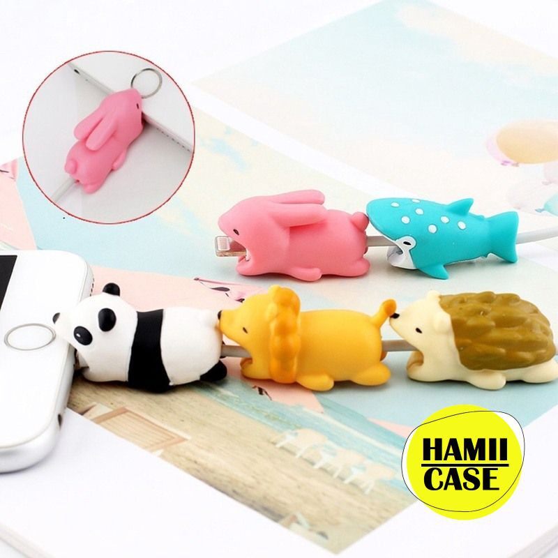 Thú ngậm dây sạc, cáp sạc, tai nghe bảo vệ đầu dây sạc, cáp sạc, tai nghe chống đứt gãy