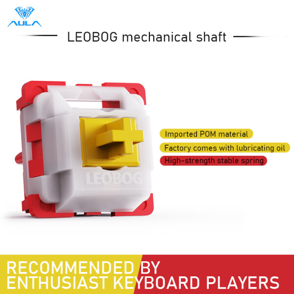 AULA LEOBOG mechanical axis DIY axis linear flexible switch five-pin axis POM material 35 pieces for mechanical keyboard (red switch) Singapore