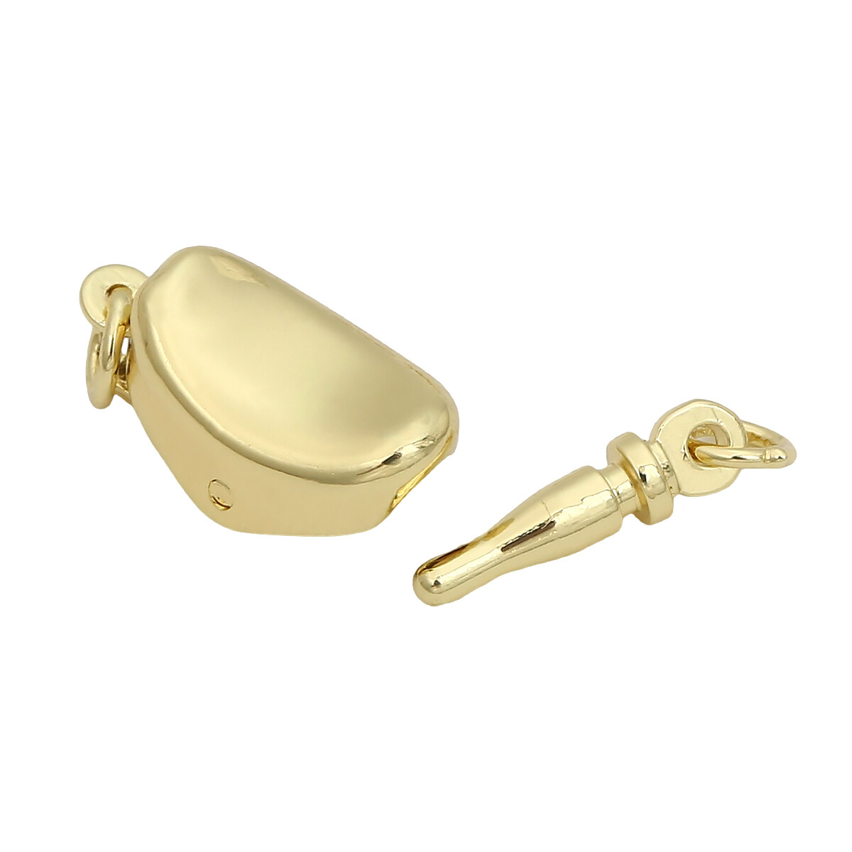 14K Gold Plated Brass High Quality Snap Clasp for Pearl Bracelet Necklace Making DIY Jewelry Connector Clasp Findings