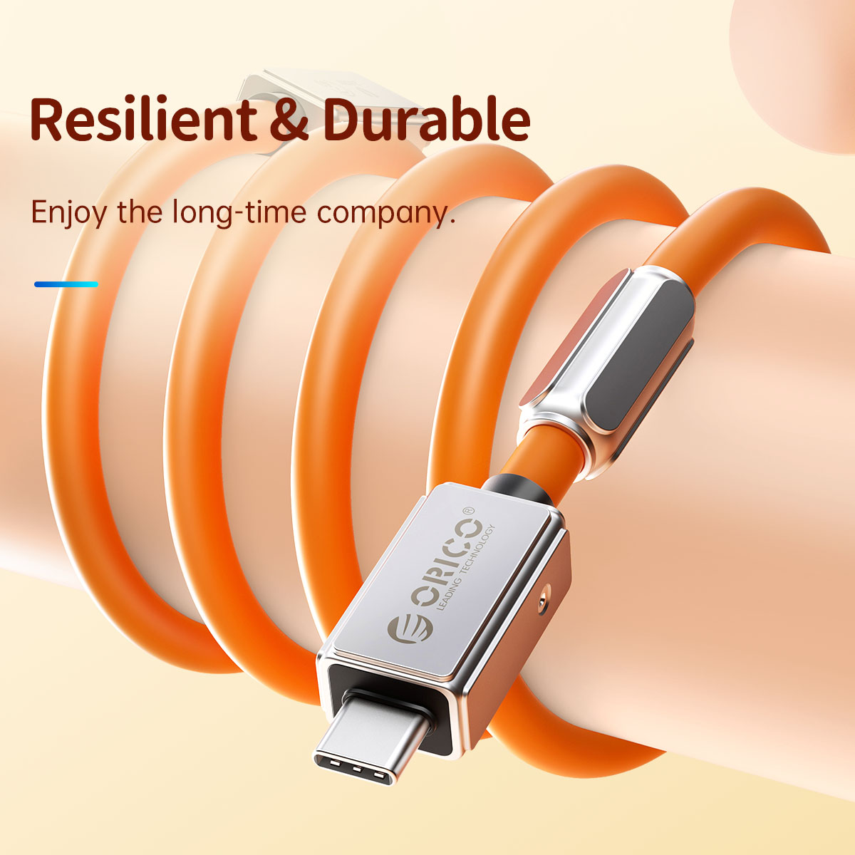 USB C Cáp, PD240W Nhanh Sạc Cáp, Android Charger, ORICO Silicone Lỏng Loại Dây C Để C 40Gbps Ngày Cáp Tương Thích Với Galaxy S7 S6 Cạnh Lưu Ý 9, Kindle, điện Thoại Android Xiaomi-Đỏ/Xanh Dương/Cam