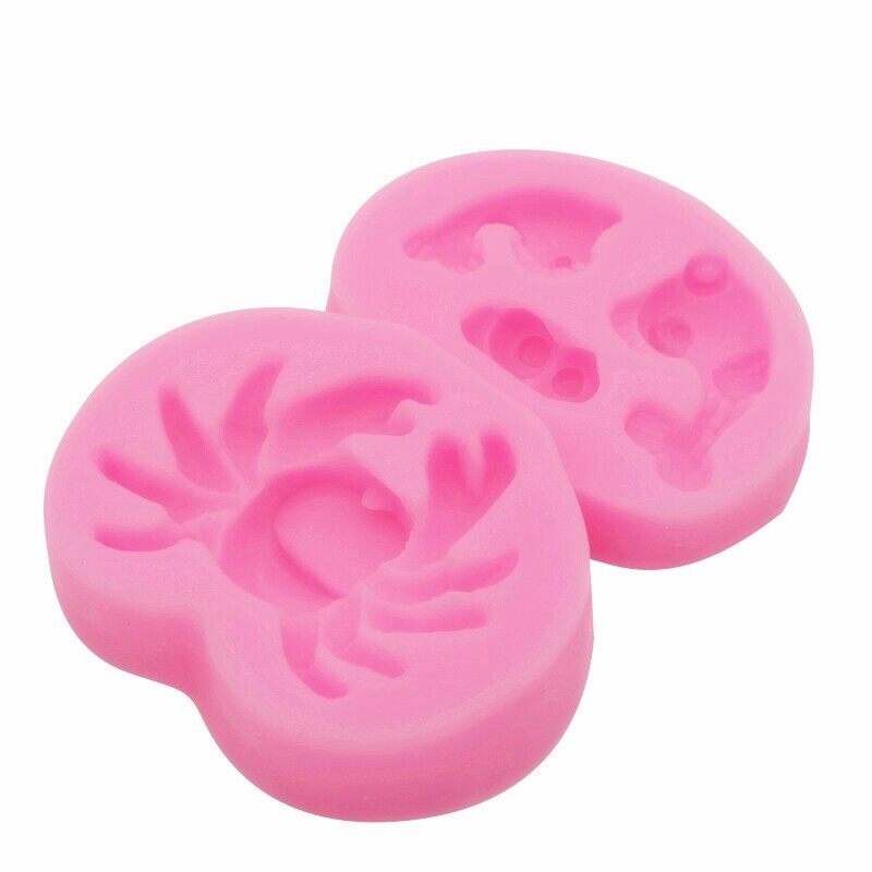 TUKE Sea Conch Starfish Shell Tail Shape Fondant Cake Candy Silicone Molds DIY Cake Decorating Tools Soap Resin Clay Chocolate Moulds