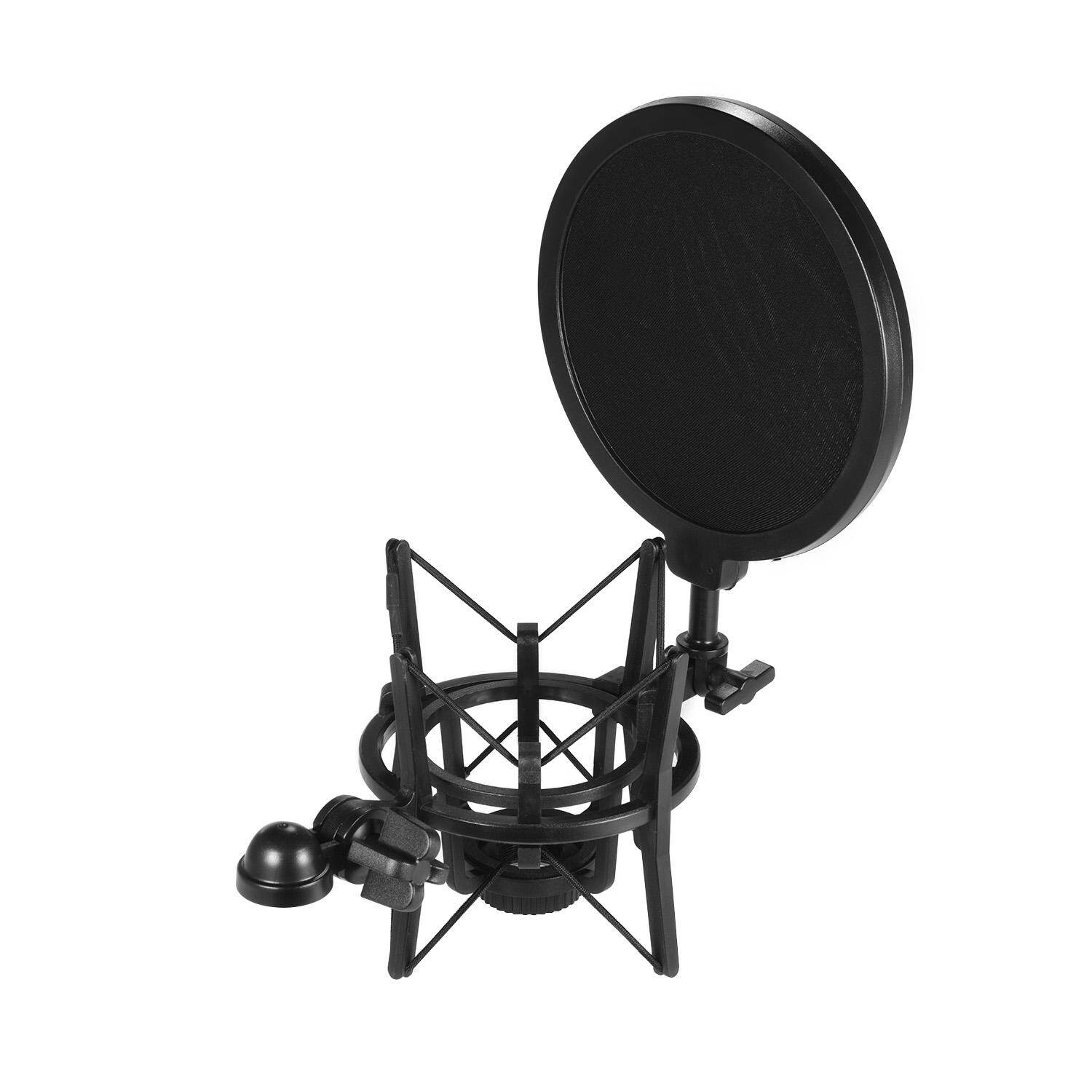 Giá Đỡ Micro Chống Sốc Điện Dung Bằng Nhựa Thông Dụng Chống Rung Với Bộ Lọc Pop Dành Cho Studio Phát Sóng Trực Tuyến Ghi Âm Nhạc