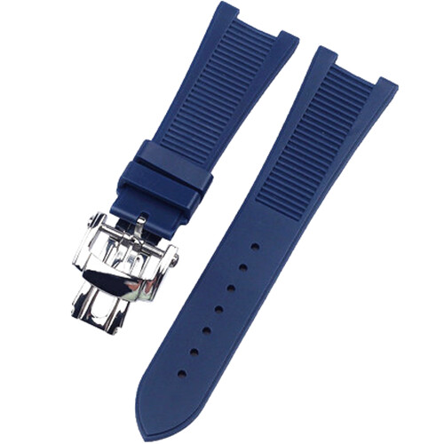 High quality 25mm Rubber Silicone watch strap for Patek PP 5711 / 5712G Nautilus wristband men women dedicated notch bracelet