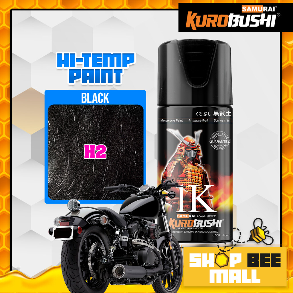 SAMURAI HI Temp Spray H1/H2 Black/Silver Spray Tahan Panas DIY Spray