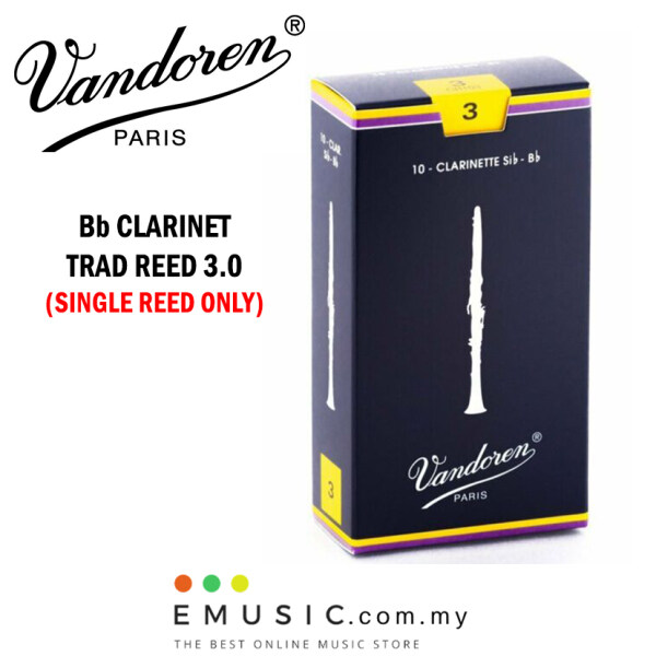 Vandoren Paris Traditional Bb Clarinet Reed 3.0 - Single Reed Malaysia