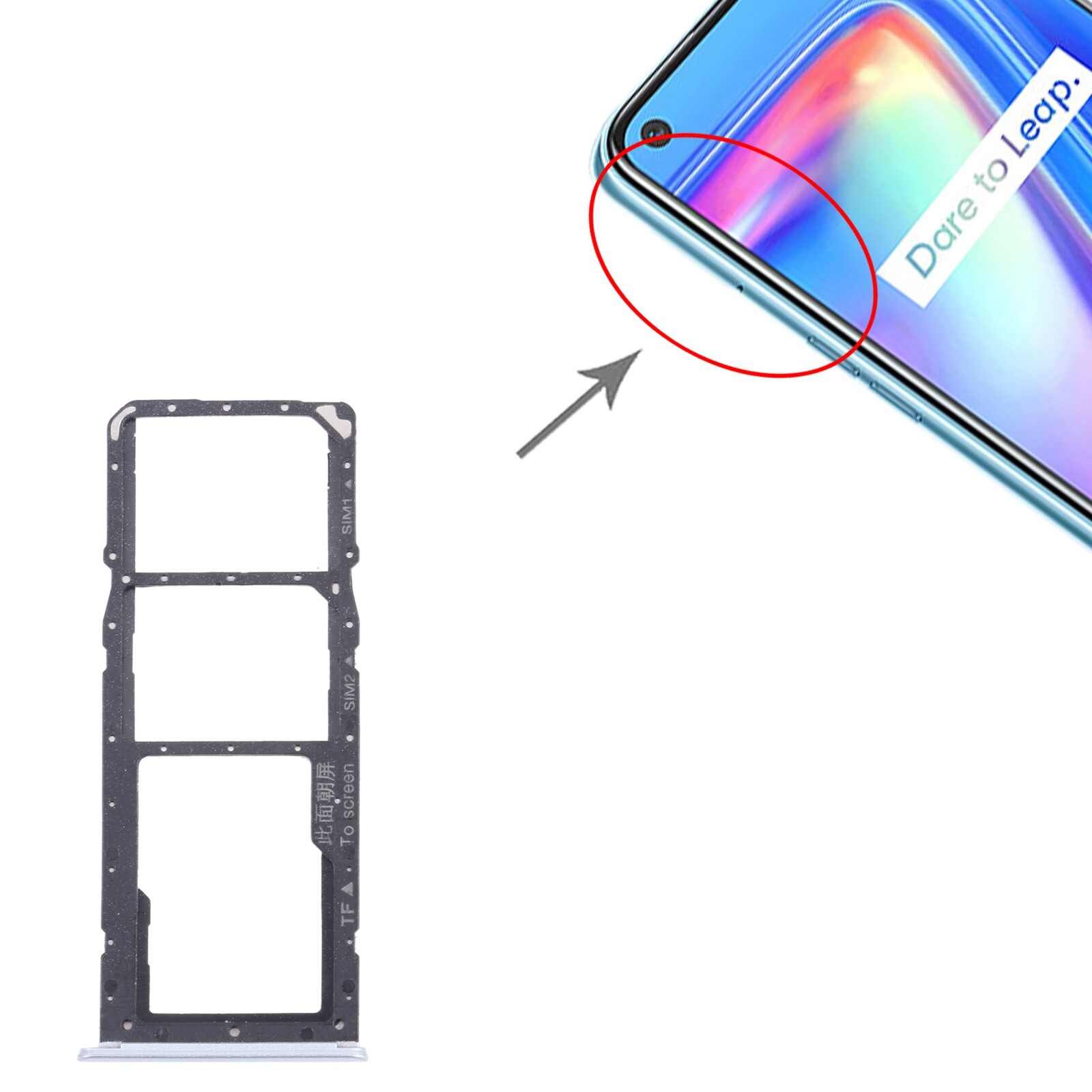 【Fix Oline】Khay Thẻ SIM Cho OPPO Realme 7 + Khay Thẻ SIM + Khay Thẻ Micro SD