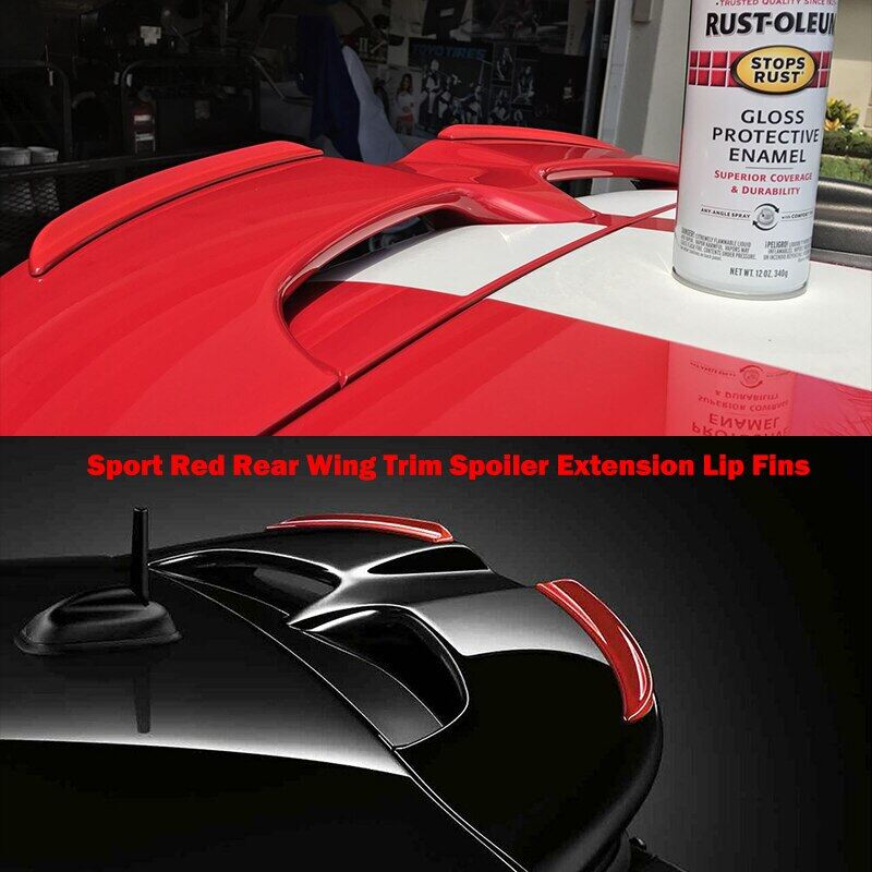 Brand New Sport Red/Carbon Fiber Pattern Style Black Color JCW Spoiler ...