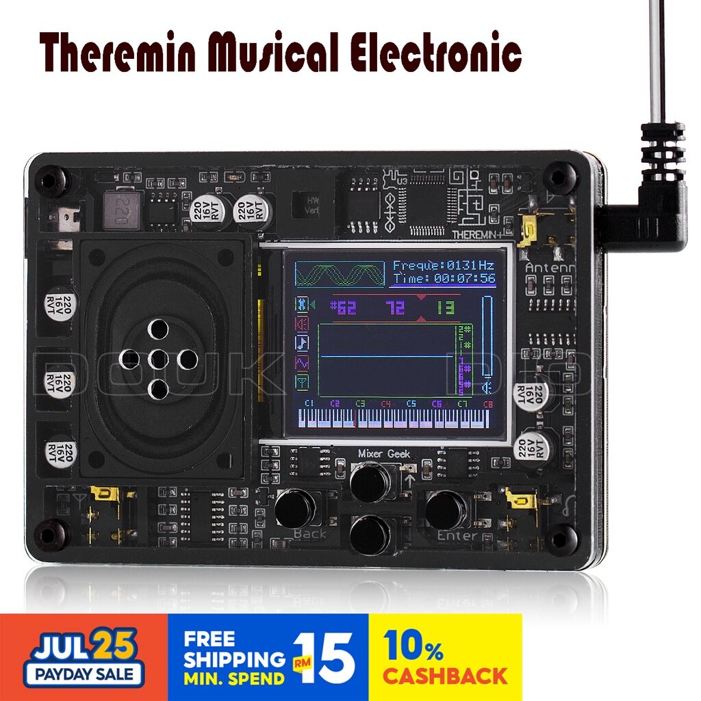⭐⭐⭐Mini Theremin điện tử âm nhạc Sáng Tạo Cụ Retro Nhiều Tiếng đồ chơi sáng tạo Với Màn hình hiển thị