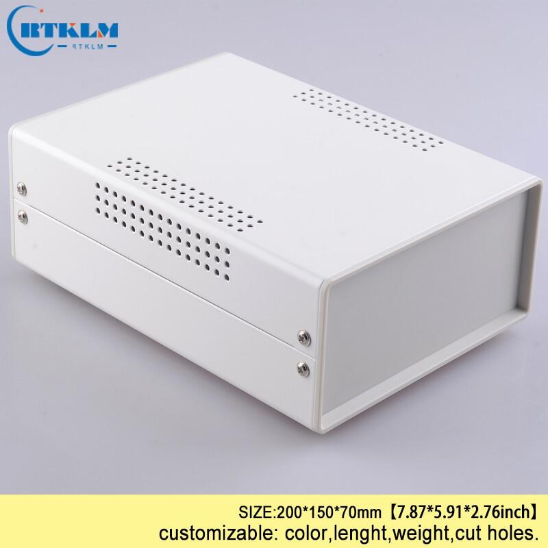 2025 Iron Project Box Housing For Electronics Diy Wire Connection Box Instrument Case Custom Desktop Enclosure 200*150*70Mm Black Box2023