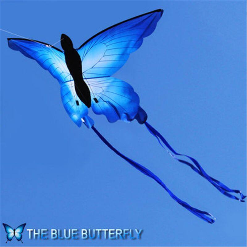 So Beautiful Blue Butterfly Kite Outdoor Fun Kite With 30m Line Kids Toy Summer Sports