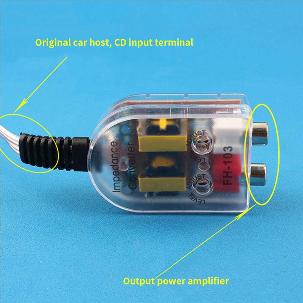 Car High-To-Low Audio Converter Truck Auto Amplifier Conversion Replacement