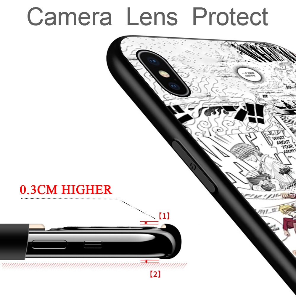 UCUC Casing Case For Redmi Note 5,Redmi Note 5A,Redmi Note 5A Prime,Redmi Note 5 Pro Case (Finger Ring + Lanyard) Cartoon Black And White Style Luffy Design Phone Case Shockproof Soft Silicone TPU Protective Phone Casing