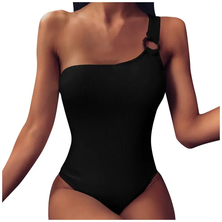 single shoulder swimsuit