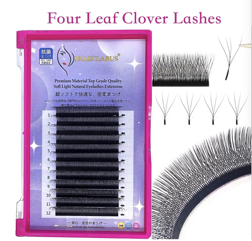 5D W Shaped Eyelash Extension (12line/Tray) Five leaf Clover Bloom