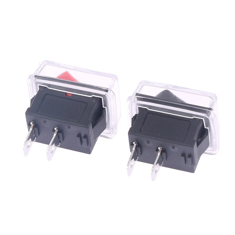 Amazing Boxe 5Pcs Push Button Mini Switch 2Pin On/Off Rocker Switch with waterproof cover