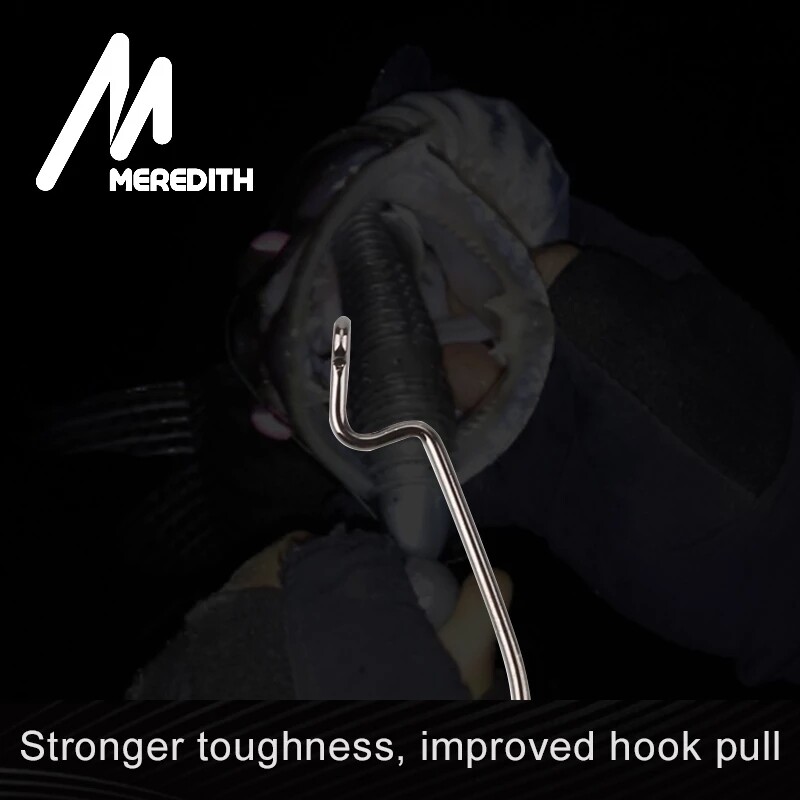 MEREDITH 50pcs/lot Fishing Soft Worm Hooks High Carbon Steel Wide Super  Lock Fishhooks Lure Softjerk Hooks 8#-5/0 Fishing Tackle