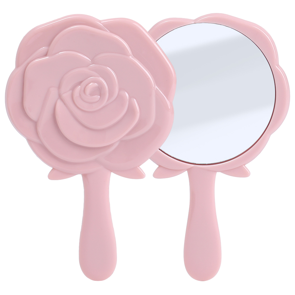Handheld Vanity Mirror Vintage Rose Makeup Mirror Hand Mirror Pocket Mirror Makeup Vanity Cosmetic Compact Mirror For Women