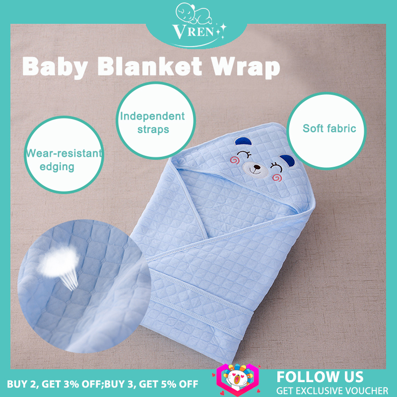 VREN Infant Baby Receiving Blanket Baby Blanket Wrap Wrappers Swaddle NewBorn Pure Cotton Summer Towel Baby Products