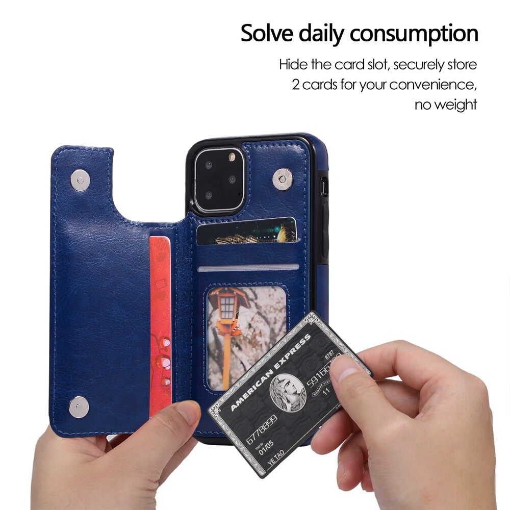 Dành Cho Ốp Lưng Apple iPhone 11/iPhone 11 Pro/iPhone 11 Pro Max Có Ngăn Đựng Thẻ PU Da Chân Đế Kép Từ Tính Vỏ Chống Sốc