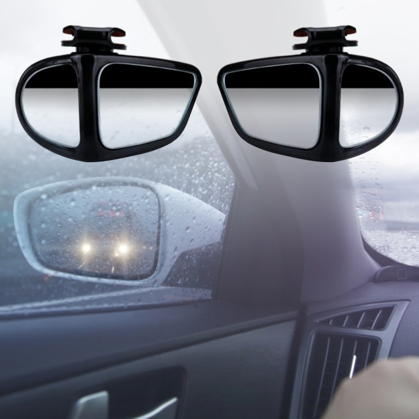Gương chiếu hậu ô tô độ phân giải cao 36 độ 2 góc rộng có thể xoay và điều chỉnh được gương đỗ xe -INTL