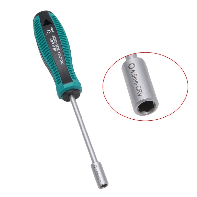 Metal Socket Driver Wrench Screwdriver Hex Nut Key Nutdriver Hand Tool 5mm