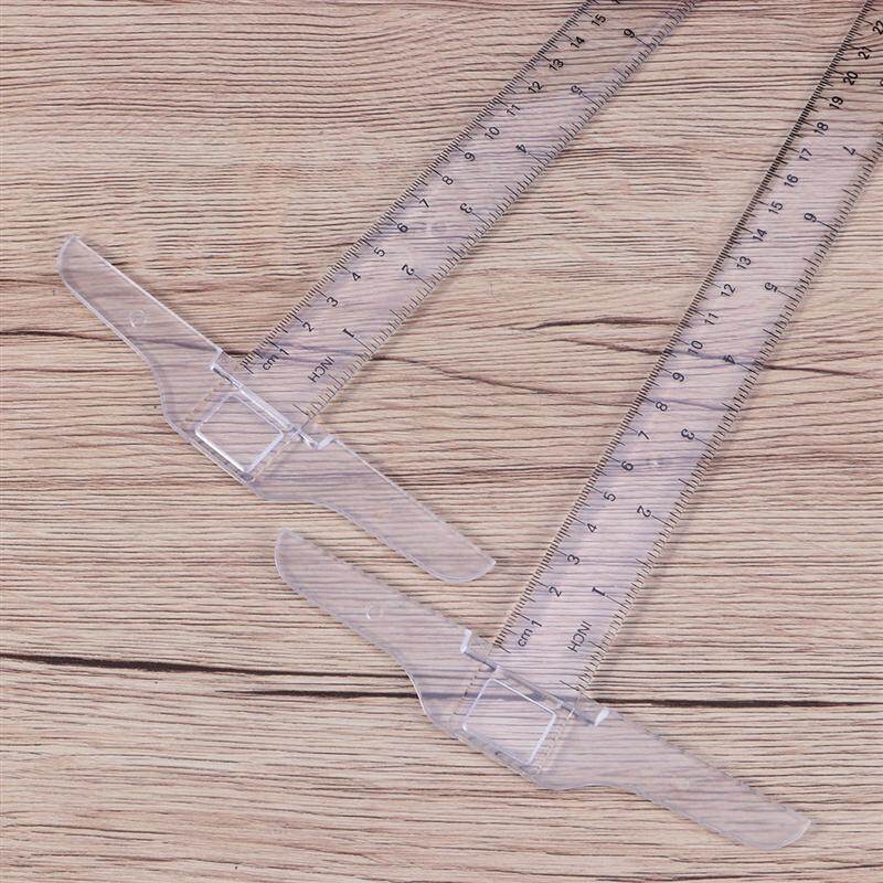 2 Chiếc Thước Nhựa Cân Hai Mặt Hình Vuông Chữ T 30Cm Thước Đo Hình Chữ T Để Soạn Thảo Và Bố Trí Công Việc Chung (Inch, Cm)