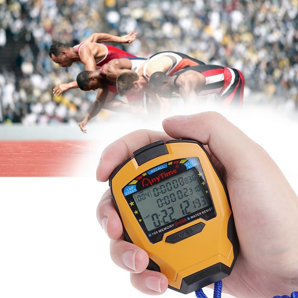 Honrane(Ready stock) Professional Digital LCD Referee Running Sport Timer Counter Stopwatch Alarm