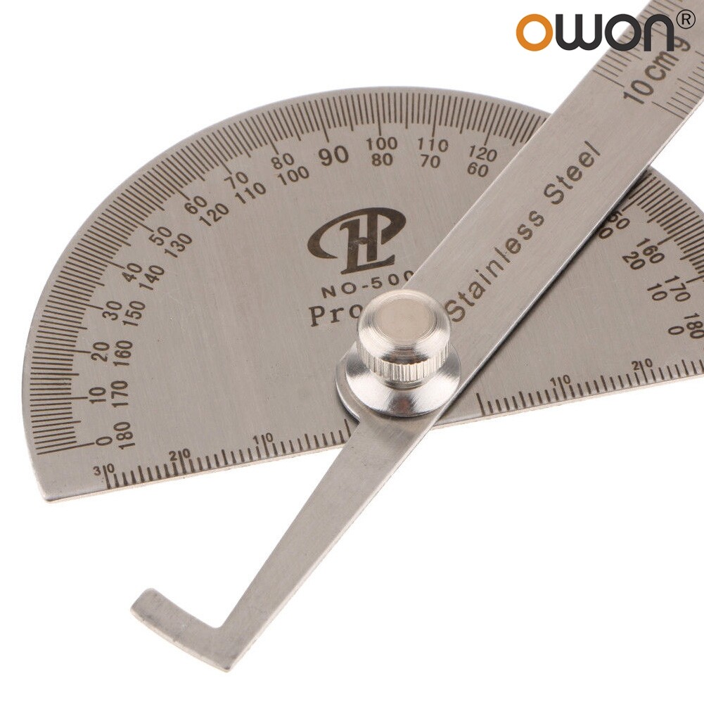 Stainless Steel Rotar-y Protractor Angle Gauge Finder Ruler Meter Measuring Tool