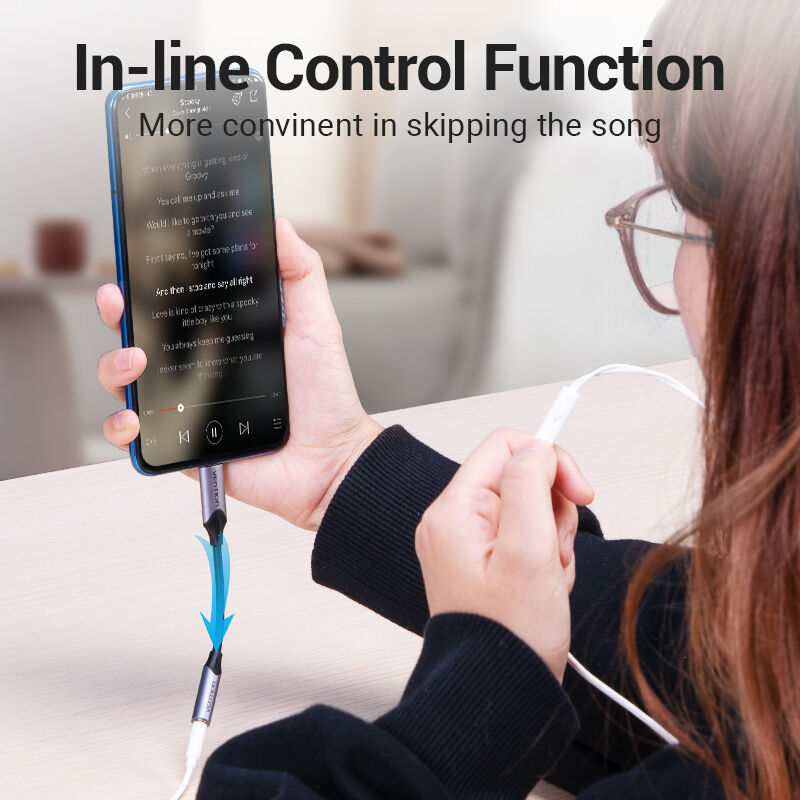 Vention DAC Chuyển Đổi USB-C Sang 3.5mm - Cáp Âm Thanh Số Không Dây - Chất Lượng Hi-Fi Cao Cấp - Tương Thích Mọi Thiết Bị - Hỗ Trợ Điều Khiển & Micro