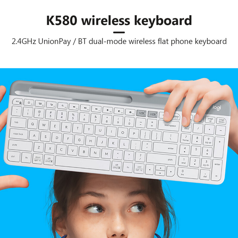 K580 2.4GHz Wireless Office Keyboard Unifying Bluetooth Dual Mode for PC Laptop with Durability Singapore
