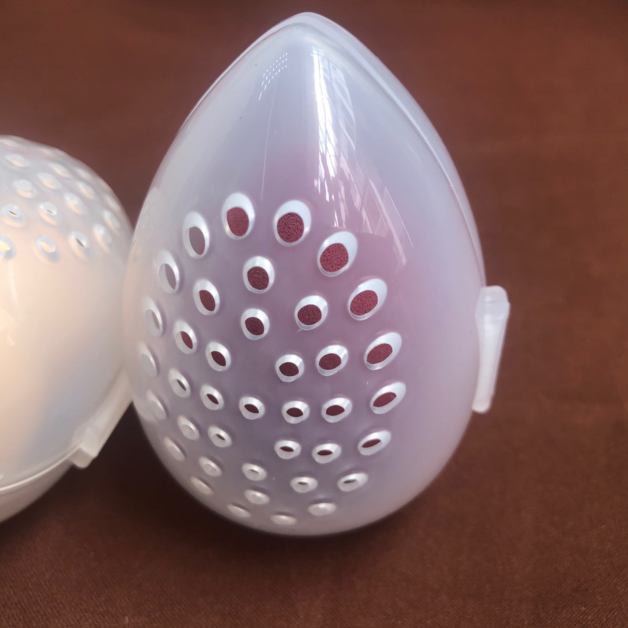 Hộp Đựng Xốp WOOLOVE Beauty Hộp Đựng Mút Trang Điểm, Hộp Sấy Khô Thoáng Khí Trong Suốt Hình Quả Trứng Rỗng