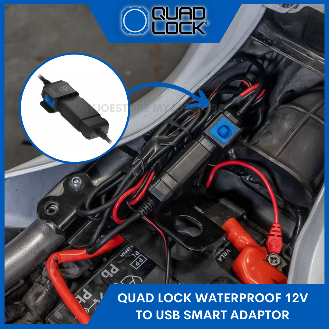 Quad Lock QuadLock Waterproof 12V To USB Smart Adaptor ADV XADV ADV150