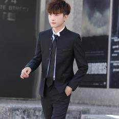 Thương Mại Nước Ngoài 2019 Mẫu Mới Của Nam Giới Quần Áo Phong Cách Tôn Trung Sơn Phù Hợp Với Chú Rể Trang Phục Kết Hôn Lễ Phục Kiểu Hàn Quốc Âu Phục Quần Hai Mảnh