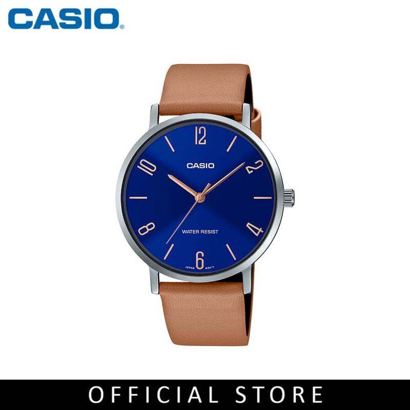 Casio General MTP-VT01L-2B2 Brown Leather Band Men Watch Malaysia