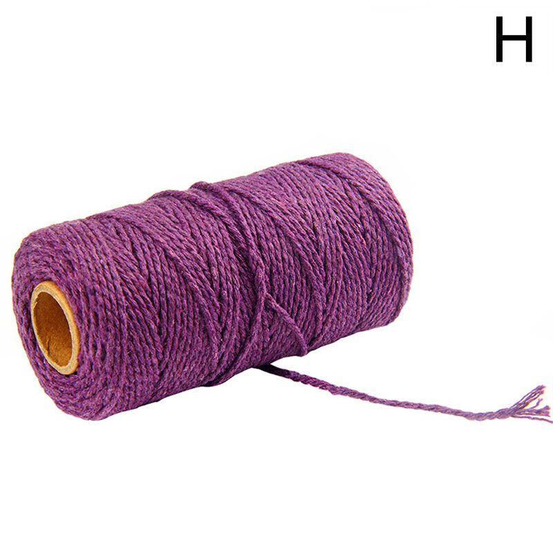 Pzcf Chỉ May 1 Cuộn Dây Màu Dệt Bện Thủ Công Dây Cotton 100M X 2Mm, Dây Macrame Tự Làm, Sợi Bông Màu