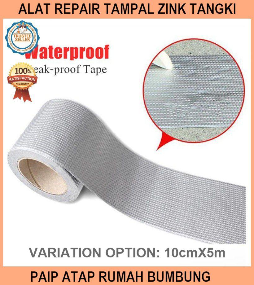 Alat Repair Tampal Zink Tangki Paip Air Atap Rumah Bumbung Glue Dinding Waterproof Alumium Kuat Pelekat Bocor Hujan Tape Lazada