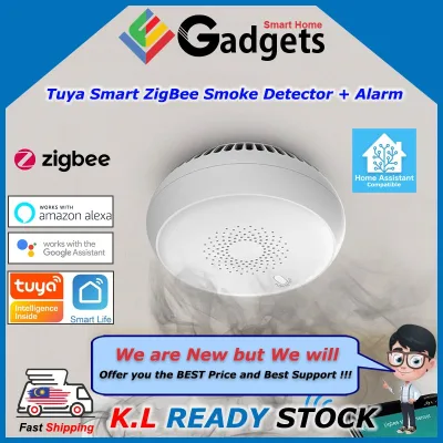 Tuya Smoke Detector Alarm Smart Zigbee Sensor works with Smart Life Google Home Assistant Alexa