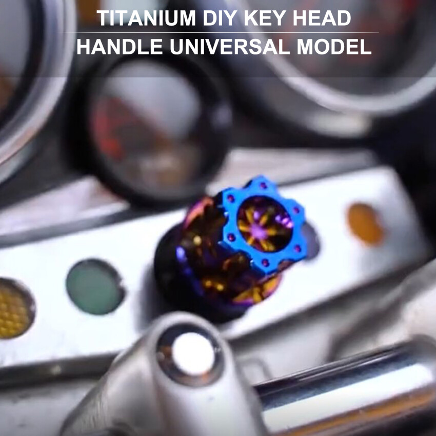 Universal Motorcycle DIY Key Head Titanium Key Cover For Key Handle ModifiedNot Include Key Chain