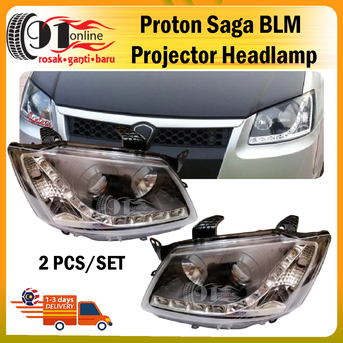 Proton Saga Blm N Projector Headlamp With Led Lazada