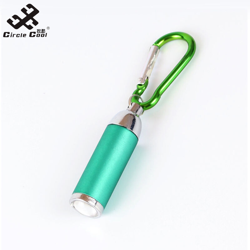 Led Zoom Mini Flashlight Telescopic Strong Light Torch With Keychain Pendant Creative Mountaineering Buckle Gift