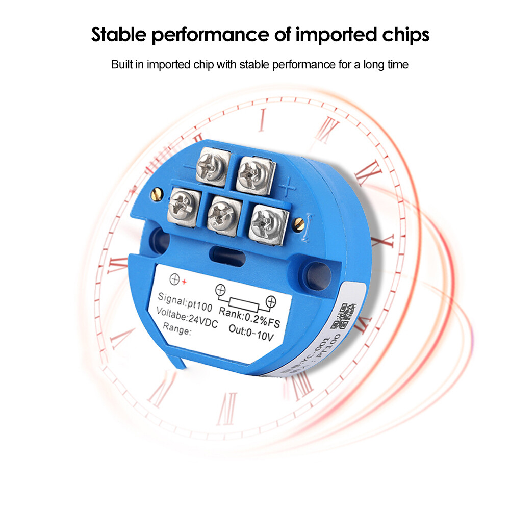 PT100 Temperature Sensor Temperature Transmitter Isolated Detector Module -40~ 120 Degree -4-20MA 24V