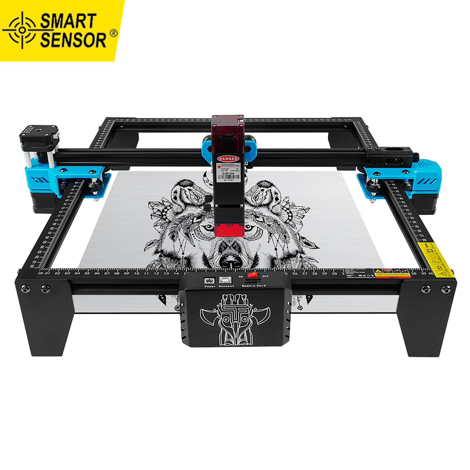 Smart Sensor TWOTREES TTS-10 Laser Engraver 10W Laser Engraving Machine 300x300mm Work Area Support Offline Engrave APP Control Wifi USB Connection Compatible with LaserGRBL LightBurn for Wood Leather Acrylic Plywood Metal