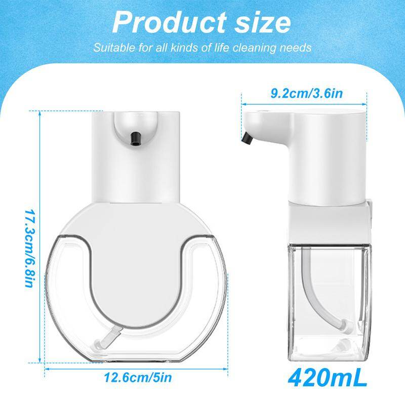 Cảm Biến hộp đựng xà phòng máy xịt xà phòng tự động hộp đựng xà phòng 14.78Oz Cảm Biến hộp đựng xà phòng xà phòng cảm ứng Bọt Dispenser Có Thể Sạc Lại bình xịt xà phòng rửa tay hộp đựng xà phòng máy xịt xà phòng tự động hộp đựng xà phòng