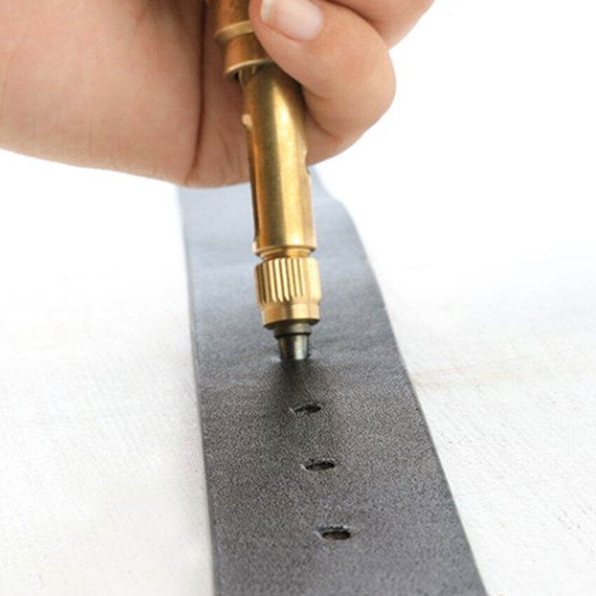 6 Cái/bộ Máy Đục Lỗ Thắt Lưng Tự Động 1.5-4Mm Máy Đục Lỗ Xoay Câm Dài Có Thể Thay Thế, Dụng Cụ Làm Đồ Da Thủ Công