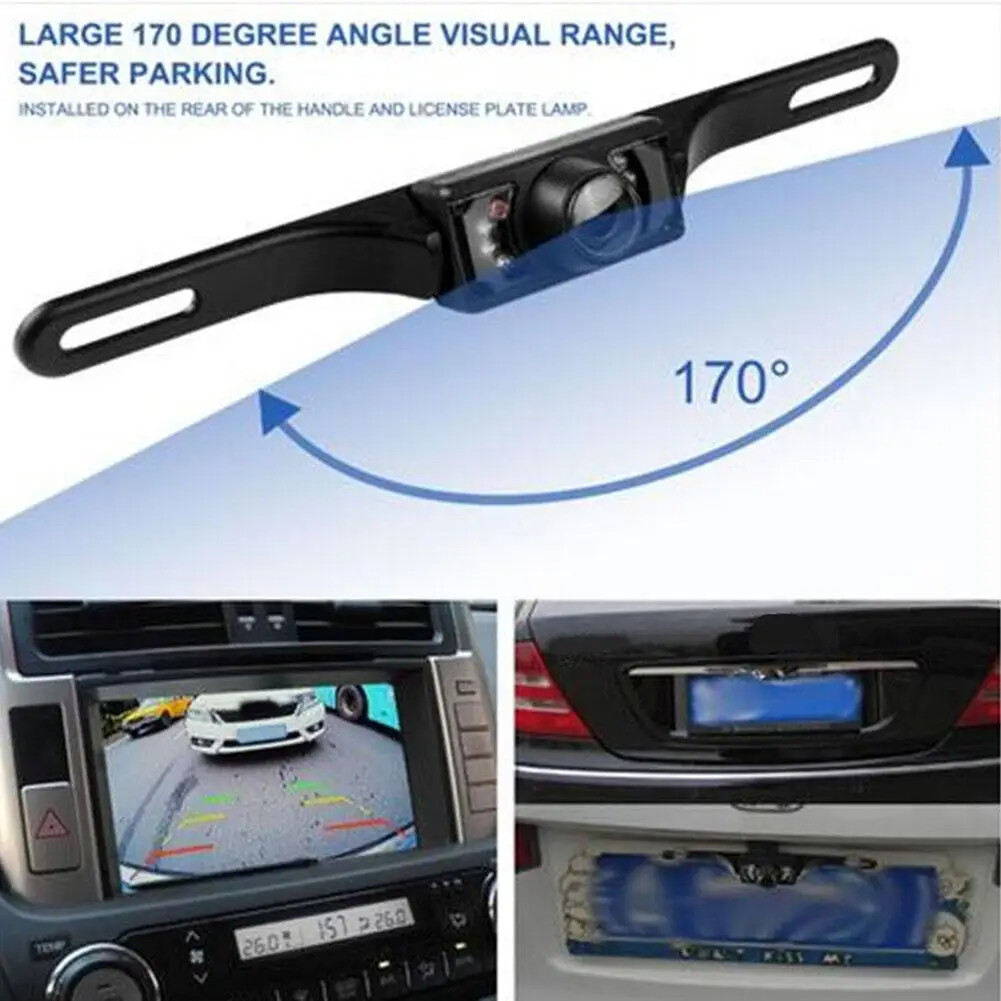 Ekleva 1 cái HD chống nước Chiếu Hậu Xe Camera lùi xe biển số xe nhìn trong đêm