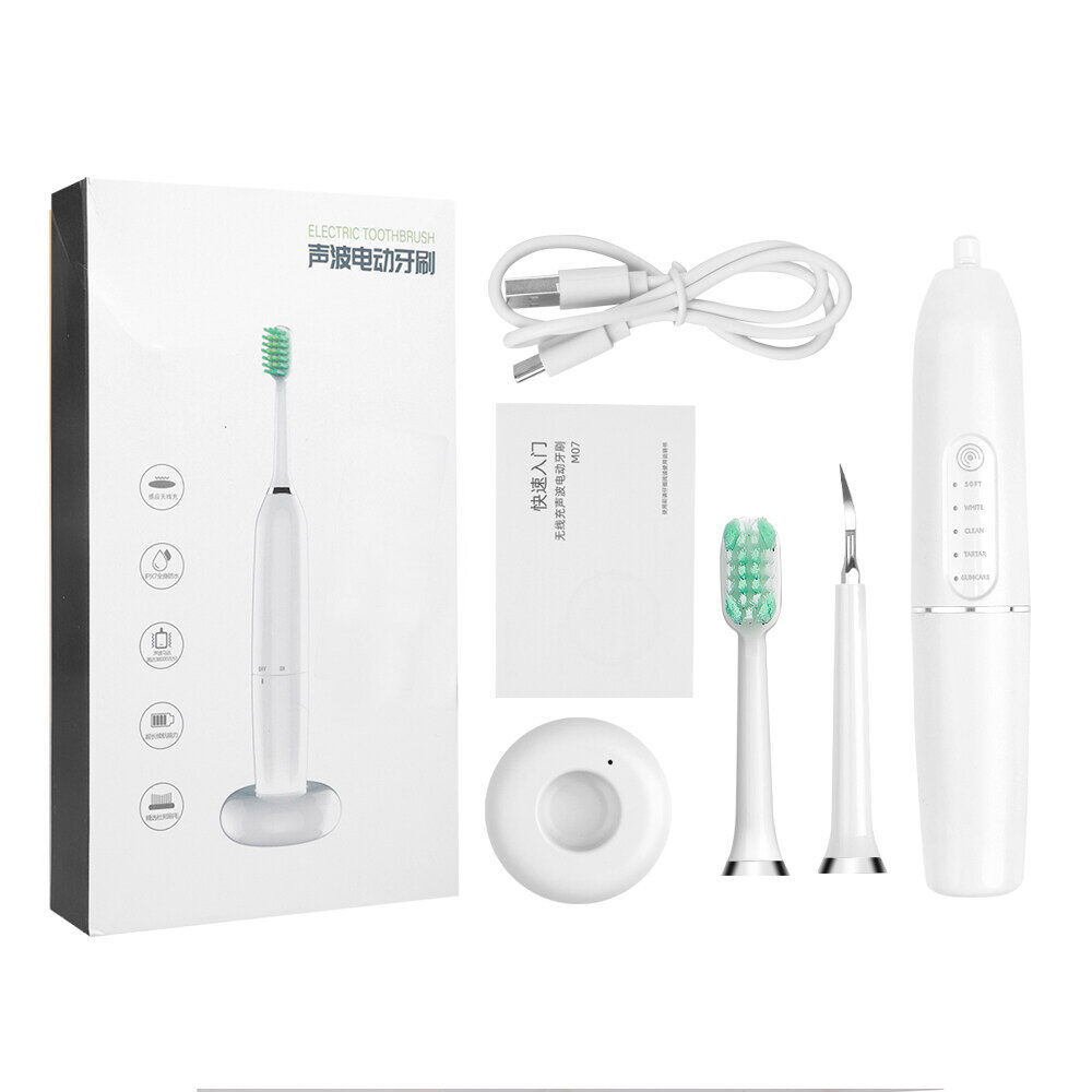 KEBETEME Ultrasonic Sonic Electric Toothbrush Rechargeable Electronic Whitening Toothbrush Ultrasonic Tooth Cleaner Dental Calculus Remover
