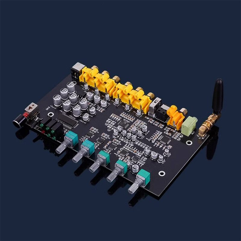 Hifi 5.1ch Audio Decoding Bluetooth Music Player AC3 OPT AUX COAX USB Lossess Play Home Decoder QS7785PF Preamplifier Effector